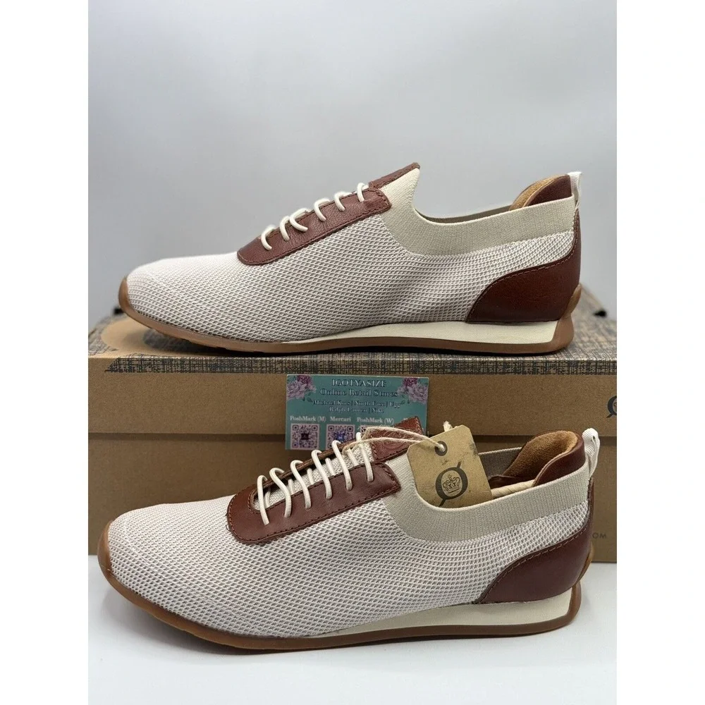 Born Crown Barrett Men's Casual Sneakers White Size 11 - Lightweight Knit